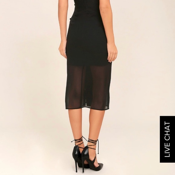 Black midi dress - Picture 5 of 6